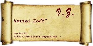 Vattai Zoé névjegykártya